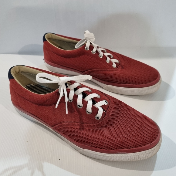 SPERRY Men's Maroon & White  Top-Sider Sneakers, Size 11 - Picture 4 of 15